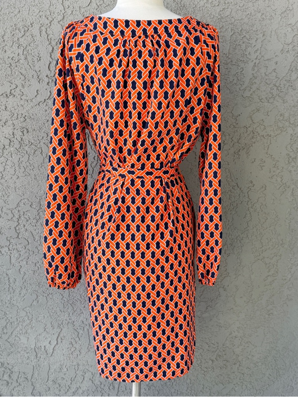 NWT Mud Pie Sz M Orange Navy Belted Shirt Dress | Florida Gators | Auburn Colors - Picture 4 of 10